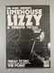 Thin Lizzy Limehouse Lizzy Poster Original Promo Cardiff 2008 Front