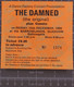 The Damned Ticket Original Vintage Barrowland Glasgow December 1989 Front