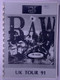 The Alarm Itinerary Original Vintage Raw UK Tour March-April 1991 Front