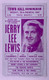 Jerry Lee Lewis Flyer Original Vintage Town Hall Birmingham 1964 Front