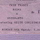 Magma, Esperanto + Keith Christmas Ticket Original UK Tour Vintage March 1974