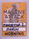 Massive Attack Pass Original Vintage Working 100th Window Tour Manchester 2003 front