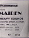 Iron Maiden Paul DiAnno Ticket Complete Unused Maiden Tour 1980 Grimsby 1980