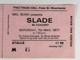 Slade 3-Part Ticket Original Vintage Free Trade Hall Manchester May 7th 1977 Front Detailed