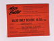 Westwon Ticket Original Vintage Mean Fiddler Promo London March 1988
