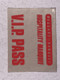 Hospitality Marquee V.I.P Pass Original Unused Beggars Banquet Circa 1980s Front