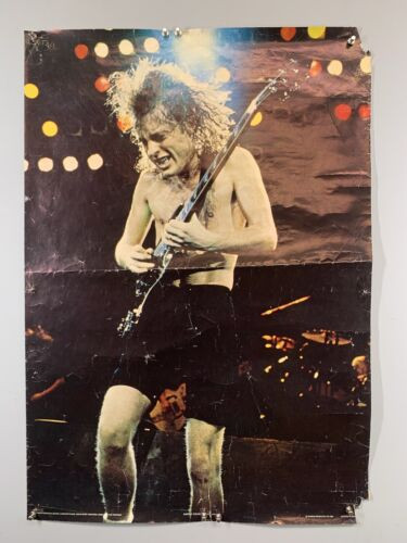 AC DC Angus Young Poster Vintage Original Anabas Printed In England ...