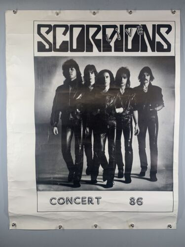 Scorpions Poster Vintage Promo Concert 86 Love at First Sting Tour ...