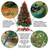 Christmas Tree Stand Carpet and Floor Protector Mat | Rigid Polycarbonate Festive Carpeted Floor Protector Mat for Under Christmas Trees | Waterproof Christmas Tree Mat | Clear | Round Floor Pad | Multiple Sizes 