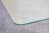 Cleartex Glaciermat | Reinforced Glass Chair Mat for Hard Floors and All Pile Carpets | Heavy Duty Executive Floor Protector Mat | Rectangular | Size 90 x 120cm FC123648EG