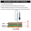 Cleartex Polycarbonate Carpet Protector Exercise Mat for Home Gyms, Exercise and Fitness | For Deep Pile Carpets (over 12mm) | Clear | Rectangular | Multiple Sizes FMER12D