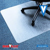 Marvelux PVC Chair Mat for Very Low Pile Carpets and Carpet Tiles (6mm or less) | Rectangular Clear Carpet Protector | Multiple Sizes 