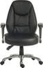 Portland Luxury Faux Leather Task Operator Office Chair Black 