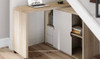 Pivot Cupboard Desk Sonoma Oak Effect Finish with White Accents  