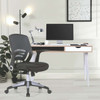 Graphite Medium Back Mesh Task Operator Office Chair with Folding Arms and Stylish Back Panel - Black NAU-BCM-F560-BK