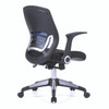 Graphite Medium Back Designer Mesh Task Operator Office Chair with Folding Arms Black/Blue 