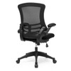 Luna Medium Back Designer Mesh Task Operator Office Chair with Folding Arms Black 