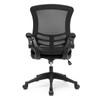 Luna Medium Back Designer Mesh Task Operator Office Chair with Folding Arms Black 