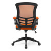 Luna Designer High Back Mesh Task Operator Office Chair with Folding Arms - Orange NAU-BCM-L1302-OG