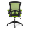 Luna Medium Back Designer Mesh Task Operator Office Chair with Folding Arms Green 