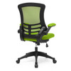 Luna Medium Back Designer Mesh Task Operator Office Chair with Folding Arms Green 