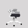 Oyster Folding Mesh Task Operator Office Chair with Upholstered Folding Arms White/Black 