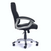 Greenwich High Back Leather Effect Executive Office Chair with Contoured Backrest - Black NAU-BCP-T101-BK