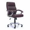Greenwich High Back Leather Effect Executive Office Chair Cherry Brown 