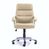 Greenwich High Back Leather Effect Executive Office Chair with Contoured Backrest - Cream NAU-BCP-T101-CM