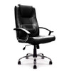 Westminster High Back Leather Faced Executive Office Chair with Integral Headrest - Black NAU-DPA2008ATG-LBK