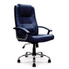 Westminster High Back Leather Faced Executive Office Chair with Integral Headrest - Blue