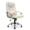 Westminster High Back Leather Faced Executive Office Chair Cream 