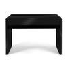 Nordic Compact and Curvaceous High Gloss Workstation with Spacious Storage Drawer High Gloss Black 