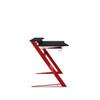 Aries Gaming Home Office Desk with Carbon Fibre Effect Top Black/Red 