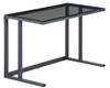 Air Contemporary Home Office Desk with Smoked Glass Top Black DOR-UKND-AW53385