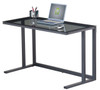 Air Contemporary Home Office Desk with Smoked Glass Top Black DOR-UKND-AW53385