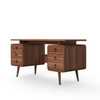 Somerset Classic Contemporary Style Home Office Desk Walnut 