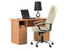 Maryland Computer Workstation Home Office Desk Beech DOR-UKND-AW12010