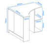 Chesil Corner Computer Workstation Home Office Desk White DOR-UKND-AW3120