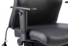 Onyx Soft Bonded Leather Ergonomic Posture Office Chair without Headrest with Arms Black 