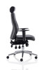 Onyx Soft Bonded Leather Ergonomic Posture Office Chair with Headrest with Arms Black 