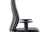 Onyx Soft Bonded Leather Ergonomic Posture Office Chair with Headrest with Arms Black 