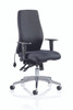 Onyx Fabric Ergonomic Posture Office Chair without Headrest with Arms Black 