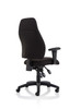 Esme Fabric Ergonomic Posture Office Chair with Height Adjustable Arms Black 