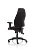 Esme Fabric Ergonomic Posture Office Chair with Height Adjustable Arms Black 