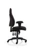 Esme Fabric Ergonomic Posture Office Chair with Height Adjustable Arms Black 