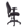 Calypso II High Back Operator Office Chair with Height Adjustable Arms - Black TCO-CH2800BK-AC1040