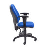 Calypso II High Back Operator Office Chair with Height Adjustable Arms - Royal Blue 