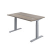 Economy Height Adjustable Sit Stand Desk - Grey Oak - Multiple Sizes 