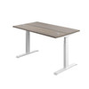 Economy Height Adjustable Sit Stand Desk - Grey Oak - Multiple Sizes 